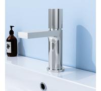 Nes Home Arte Handleless Futuristic Chrome Basin Mixer Tap Deck Mounted Brass Core