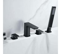 Nes Home Astra Modern Deck Mounted Matte Black Bath Shower Mixer Tap