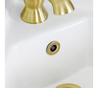 Nes Home Basin Overflow Ring Replacement Overflow Sink Hole Cover Brushed Brass