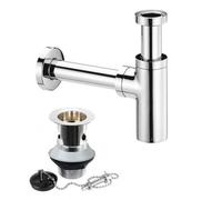Nes Home Basin Sink Bottle Trap Waste + Plug,Chain,Slotted Drain Waste Premium