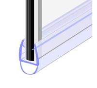 Nes Home Bath Shower Door Rubber Seal Strip For 6mm Glass Seals Gaps Up To 4mm in Clear Nes Home Clear