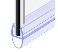 Nes Home Bath Shower Door Rubber Seal Strip For 6mm Glass Seals Gaps Up To 7mm in Clear Nes Home Clear