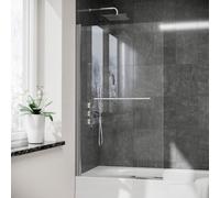 Nes Home Bath Shower Screen 800mm Glass Door Pivot Swing Door Reversible Denver