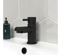 Nes Home Bathroom Basin Single Lever Mixer Tap Matt Black