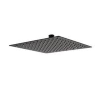 Nes Home Bathroom Black Matt Square Rainfall Modern Overhead Shower Slim Head 250mm