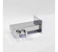 Nes Home | Bathroom Brass Square Wall Mounted Elbow Shower Handset Bracket Holder