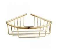 Nes Home Bathroom Brushed Brass Single Corner Basket
