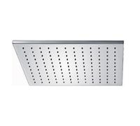 Nes Home Bathroom Fixed Chrome Rainfall Shower Square Head With Rubber Nozzles 250mm