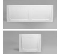 Nes Home Bathroom Gloss White Acrylic Front 1700mm & End 700mm Bath Panel Set