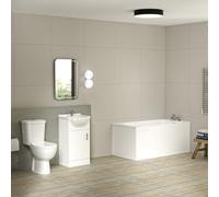 Nes Home Bathroom Suite 1400mm Round Bathtub With 450mm Vanity And Toilet