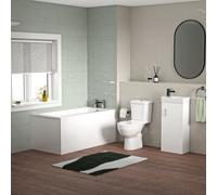 Nes Home Bathroom Suite 1400mm Square Bathtub With 400mm Vanity And Toilet