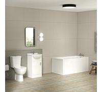 Bathroom Suite 1400mm Square Bathtub With 450mm Freestanding Vanity and Toilet