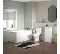 Nes Home Bathroom Suite 1500mm Round Bathtub With 400mm Vanity And Toilet