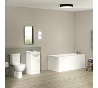 Nes Home Bathroom Suite 1500mm Square Bathtub With 450mm Vanity And Toilet