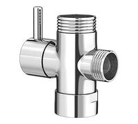 Nes Home Bidet T-Adapter Diverter Valve with Lever Chrome for Toilet Sprayer