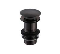 Nes Home Black Big Cap Push Button Unslotted Basin Sprung Waste Nes Home Black