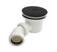 Nes Home Black Cover Low Profile Shower Tray Waste Trap Easy Removable Nes Home Black