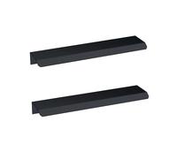 Nes Home Black Handles for Vanity With Fixing Pair in Silver Nes Home Silver