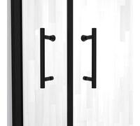 Nes Home Black Pair of Universal Rounded Shower Door Handles