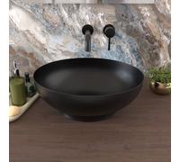 Nes Home Blacon 410mm x 335mm Countertop Basin Oval Matte Black