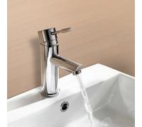 Nes Home Blossom Bathroom Round Chrome Basin Mono Tap Solid Brass With Waste