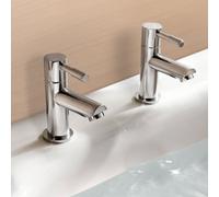 Nes Home Blossom Modern Chrome Single Pair Of Hot And Cold Bath Taps