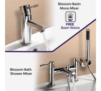 Nes Home Blossom Mono Bath Filler Shower Mixer And Basin Tap