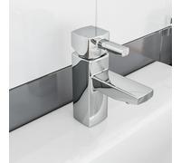 Nes Home Boston Bathroom Basin Sink Mono Mixer Tap Chrome Solid Brass With Basin Waste