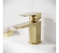 Nes Home Brushed Brass Bathroom Cloakroom Basin Mono Mixer Tap