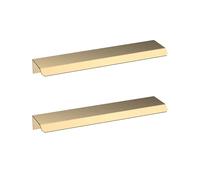 Nes Home Brushed Brass Handles for Vanity with Fixing (Pair)