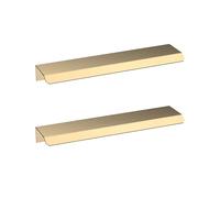 Nes Home Brushed Brass Handles for Vanity With Fixing Pair in Gold Nes Home Gold