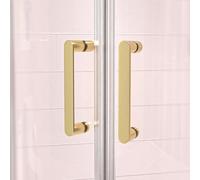 Nes Home Brushed Brass Pair of Universal Rounded Shower Door Handles