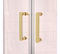 Nes Home Brushed Brass Pair of Universal Rounded Shower Door Handles