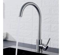 Nes Home Brushed Stainless Steel Finish Single Lever Kitchen Mixer Tap