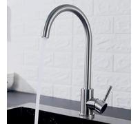 Nes Home Brushed Stainless Steel Finish Single Lever Kitchen Mixer Tap