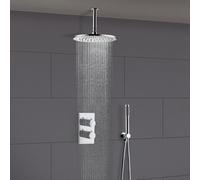 Nes Home Calla Concealed Thermostatic Mixer Valve Hand Held With Square 300mm Shower Head Set