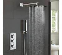 Nes Home Calla Square Concealed Thermostatic Mixer Valve Hand Held 300mm Shower Head Set