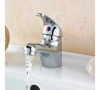 Nes Home Calsava Modern Chrome Brass Single Lever Bathroom Basin Sink Mono Mixer Tap