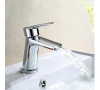 Nes Home Centa Waterfall Cloakroom Basin Mono Mixer Tap in Silver Nes Home Silver