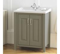 Nes Home Chiltern Traditional 600mm Vanity Basin Unit Stone Grey