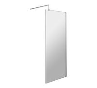 Nes Home Chrome 700mm Wet Room Screen & Support Bar