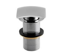 Nes Home Chrome 70mm Square Unslotted Click Clack Basin Waste in Silver Nes Home Silver