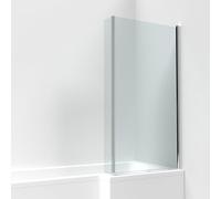 Nes Home Chrome 795 mm L-Shaped Hinged Bath Screen