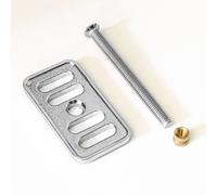 Chrome Bathroom/Kitchen Basin Sink Decorative Overflow Cover Plate & Bolt