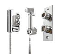 Nes Home Chrome Bidet Douche Mini Thermostatic Bar Valve, Spray Kit, Plate Bracket