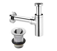 Nes Home Chrome Bottle Trap And Unslotted Flip Waste For Bathroom Basin Sink