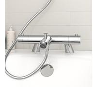 Nes Home Chrome Exposed Bath Shower Mixer Tap Kit Set