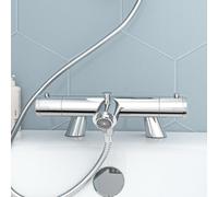 Nes Home Chrome Exposed Bath Shower Mixer Tap Kit Set