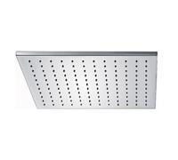 Bathroom Fixed Chrome Rainfall Shower Square Head With Rubber Nozzles 250mm