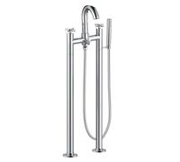 Nes Home Chrome Freestanding Bath Filler Shower Mixer Tap in Silver Nes Home Silver